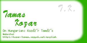 tamas kozar business card